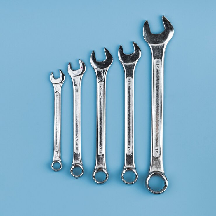 top view different types wrenches_23 2148428252